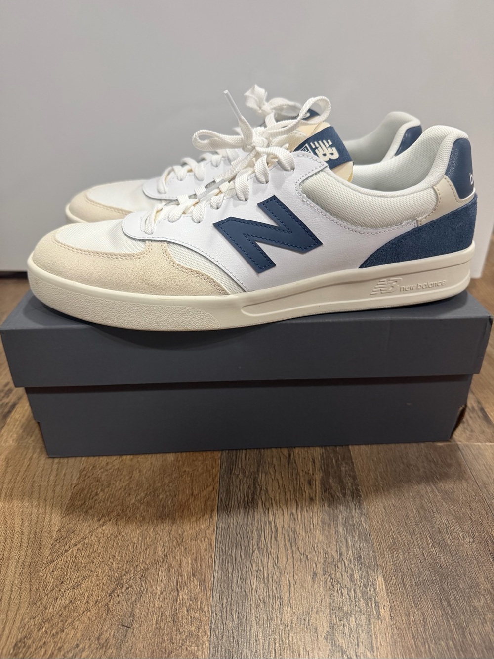 New Balance 300 Court Men's White, Navy & Beige Low-Top Sneakers